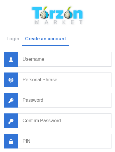 Torzon market registration form